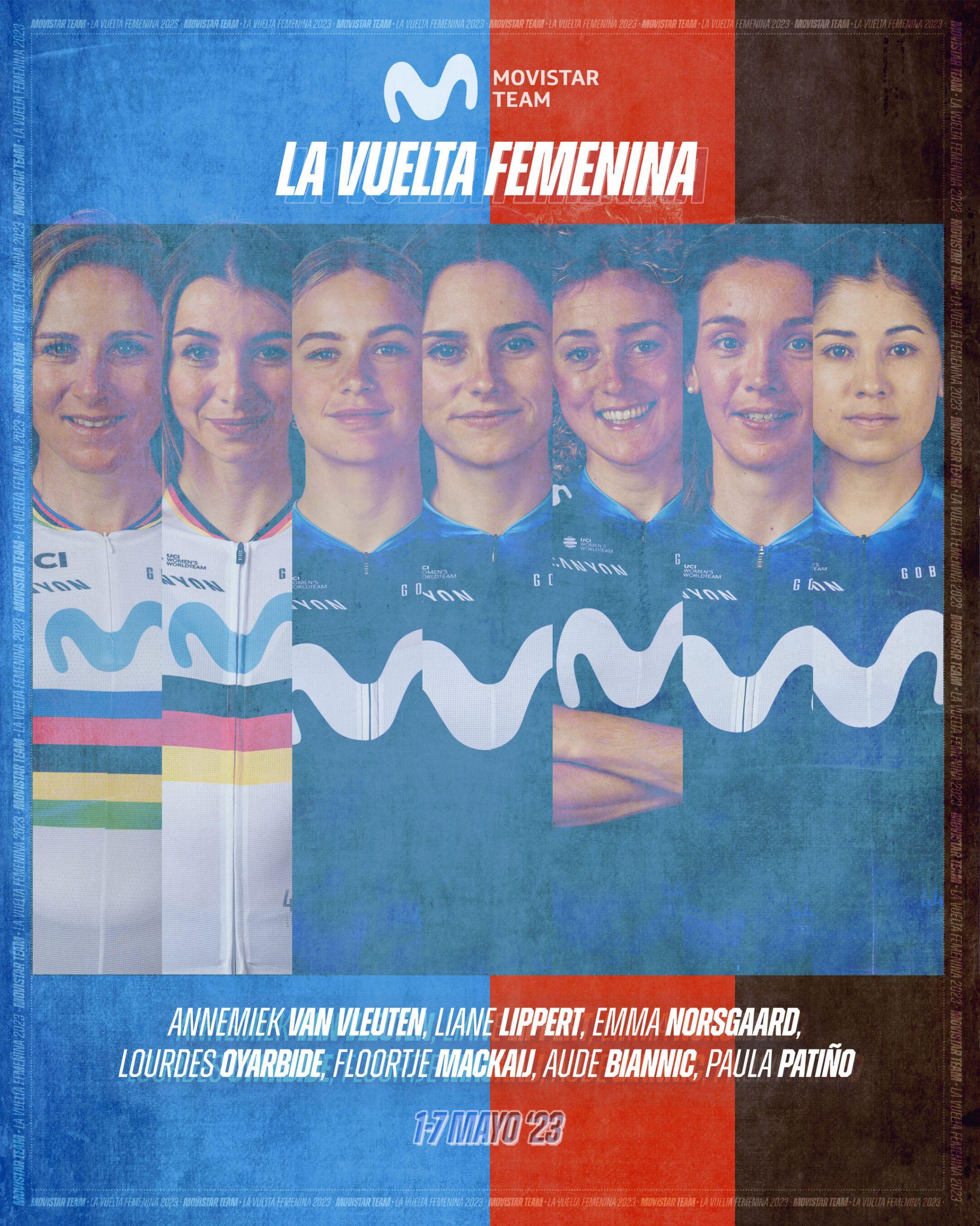 Movistar Team presenta su equipo para La Vuelta Femenina 2023. Todo a