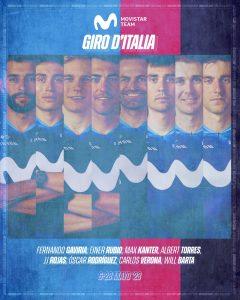 Cartel de Movistar Team para el Giro d'Italia 2023
