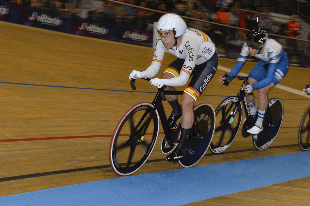 Sebastián Mora, durante el pasado Campeonato de Europa disputado en Grenchen. Foto: Tommaso Pelagalli / Sprint Cycling