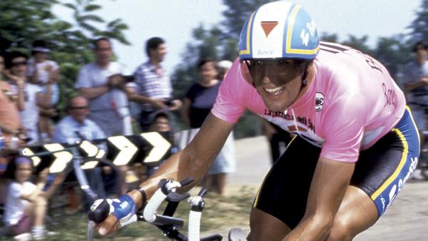 Induráin durante la última contrarreloj del Giro de Italia 1992. Photo by Olycom SPA / Rex Features