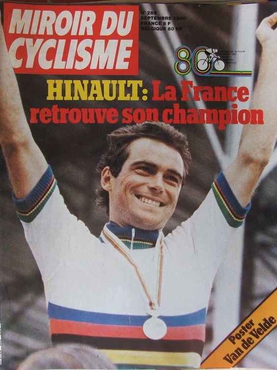 Bernard Hinault en la portada de la revista Miroir du cyclisme en Septiembre de 1980 tras su triunfo en Sallanches