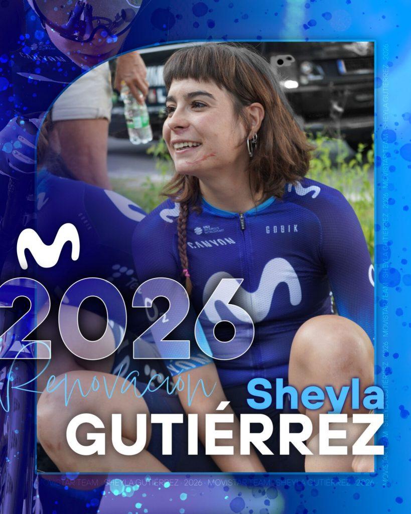 Sheyla Gutiérrez renueva con Movistar Team hasta 2026. Vía: Movistar Team