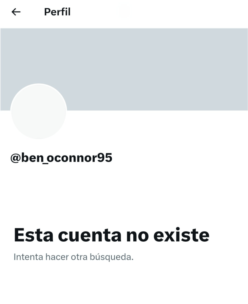 Ben O'Connor borra su cuenta de Twitter