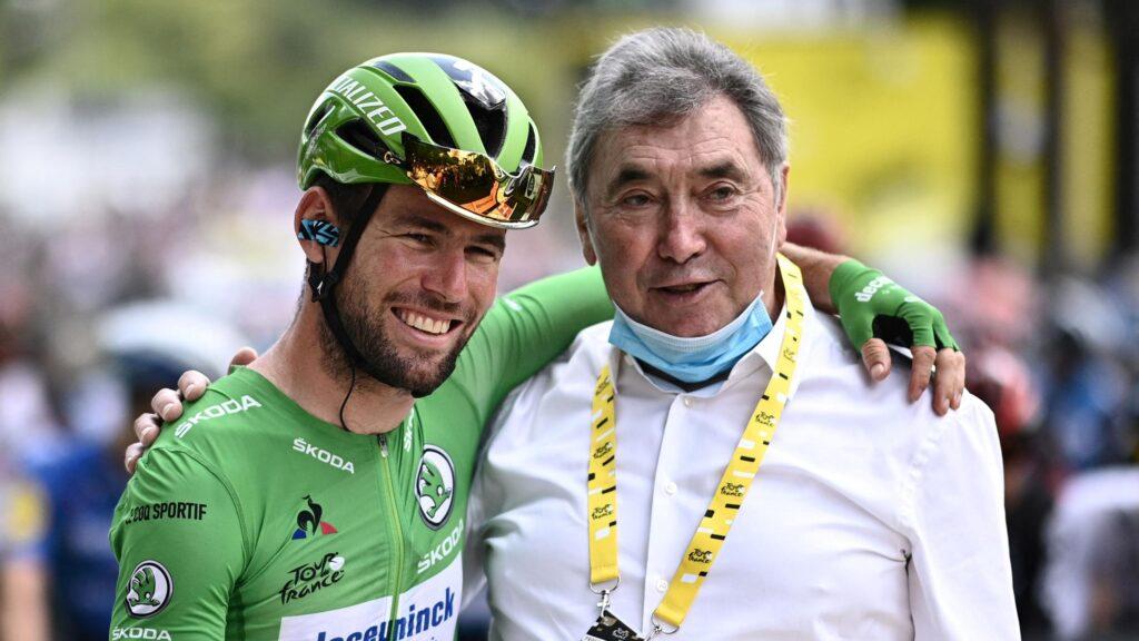 Mark Cavendish y Eddy Merckx en el Tour de Francia de 2021 // E. Garnier /L'Équipe